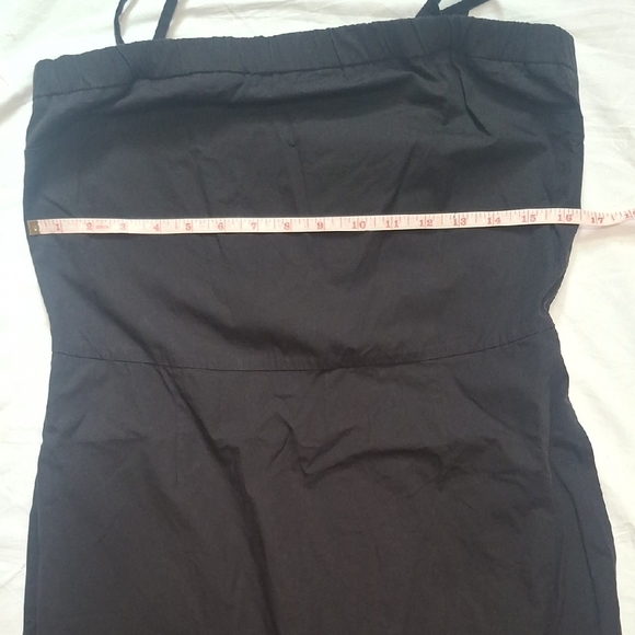 Theory Black Sheath Spaghetti Strap Midi Dress Size 10 - Picture 7 of 11